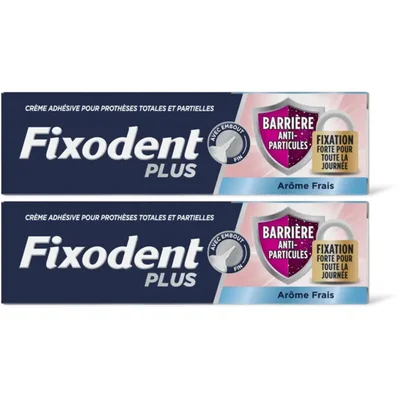 Fixodent Plus kleefpasta duo bescherming 2-pack