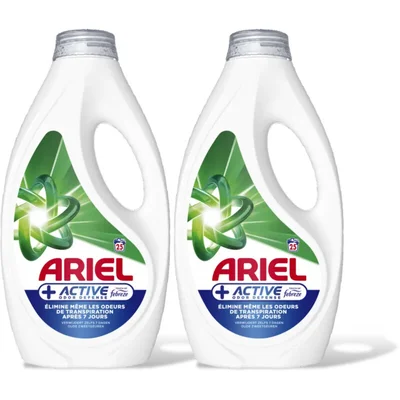 Ariel Vloeibaar+ active wasmiddel 2-pack