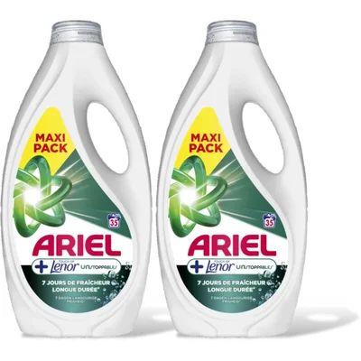 Ariel Vloeibaar+ touch lenor unstop wsmidl 2pk