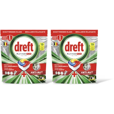 Dreft Platinum pls vaatwascapsules citroen 2pk