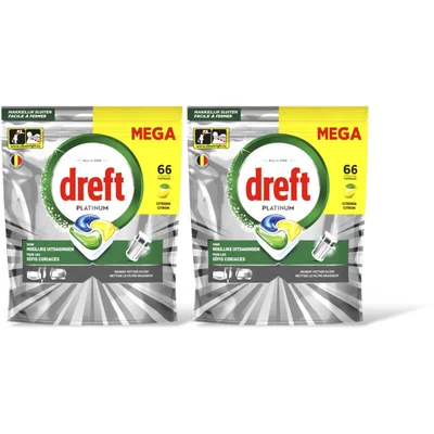 Dreft Platinum original vaatwastabletten 2-pck