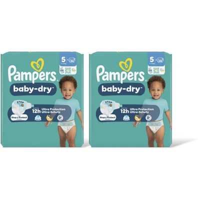Pampers Baby-dry luiers maat 5 2-pack