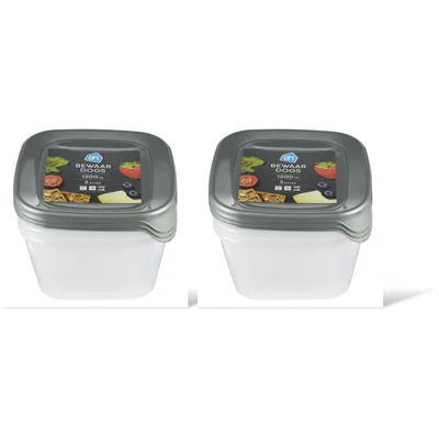 AH Bewaardoos 1,2 l vierkant 2-pack