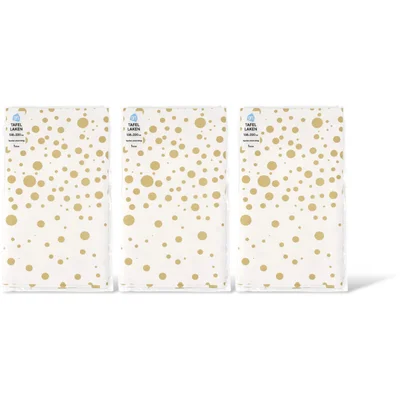 AH Tafellaken goud stip 138x220cm 3-pack