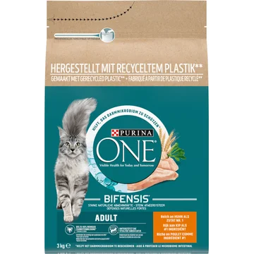 PURINA® ONE Adult Rijk aan Kip kattenvoer 3 kg