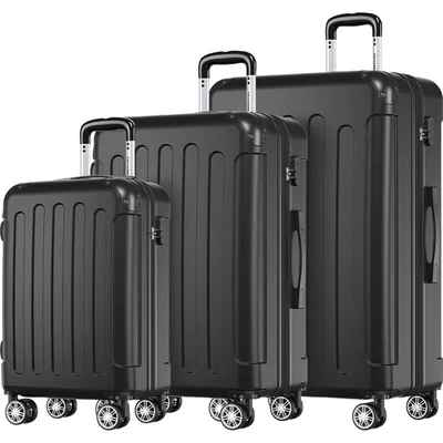 TRVLMORE Kofferset 20/24/28'' zwart