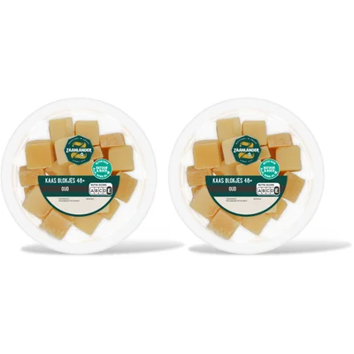 AH Zaanlander Kaasblokjes oud 48+ 2-pack