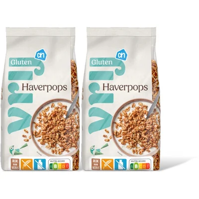 AH Glutenvrij Vezelrijke haverpops 2-pack