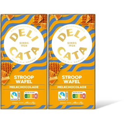 Delicata Reep melkchocolade stroopwafel 2-pack