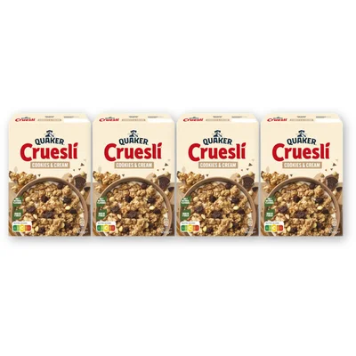 Quaker Cruesli cookies & cream 4-pack