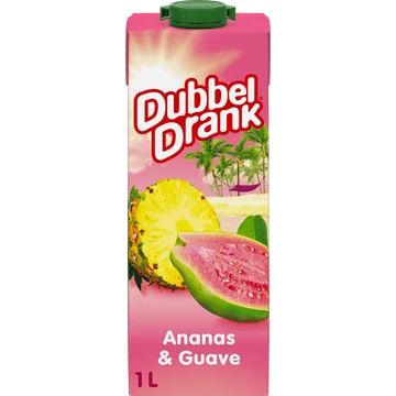 DubbelDrank Ananas & Guave met Sinaasappel en Appel 1 L