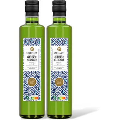 AH Excellent Griekse olijfolie extra vierge 2-pack