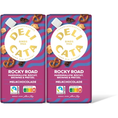 Delicata Reep rocky road melk chocolade 2-pack