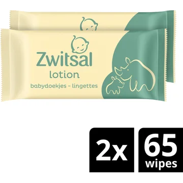 Zwitsal Billendoekjes Lotion 2 x 65 stuks