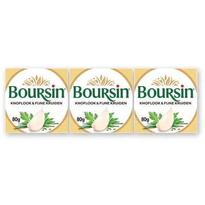 Boursin Knoflook & fijne kruiden 3-pack