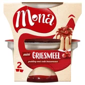 Mona Griesmeelpudding Rode Bessensaus