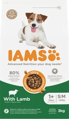 IAMS Brokken hond adult 1+ lam