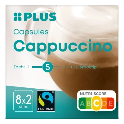 PLUS Koffiecapsules cappuccino fairtrade