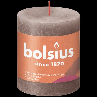 Bolsius Rustiek stompkaars 80/68 Rustic Taupe