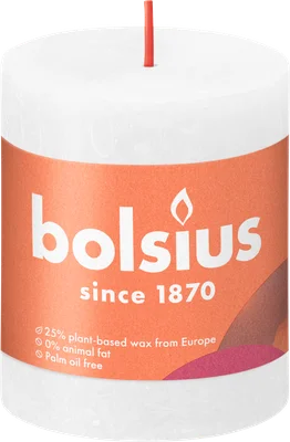 Bolsius Rustiek Shine 8cm Cloudy White