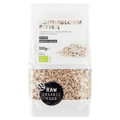 Raw Organic Food Zonnebloempitten biologisch
