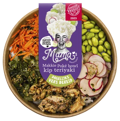 Mama's Maaltijden Midi Poké bowl kip teriyaki
