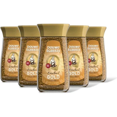 Douwe Egberts Excellent gold oploskoffie 5-pack