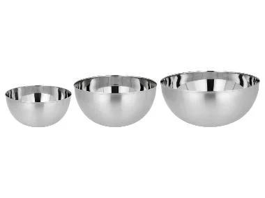 SILVERCREST® Set van 3 RVS schalen