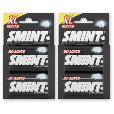 Smint Blackmint XL mints sugarfree 4-pack