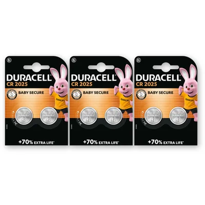 Duracell 2025 Lithium-knoopcelbatterij CR2025 3pk