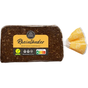 Brood van Soma Rheinländer Bruin Rogge-Tarwebrood 400 g