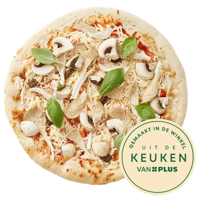 Uit de keuken van PLUS Pizza Funghi
