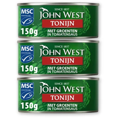 John West Tonijnstukken met groente 3-pack