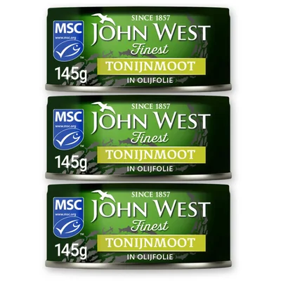 John West Tonijnmoot in olijfolie 3-pack