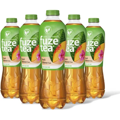 Fuze Tea Black ice tea peach hibiscus 5-pack
