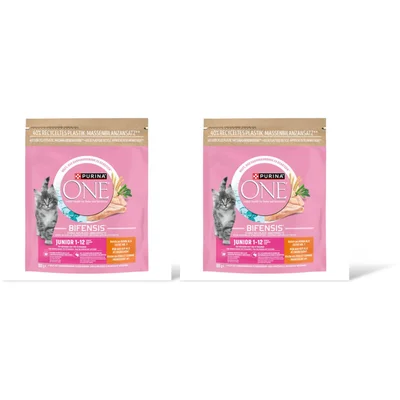 Purina ONE Junior 1-12 maanden rijk aan kip 2-pack
