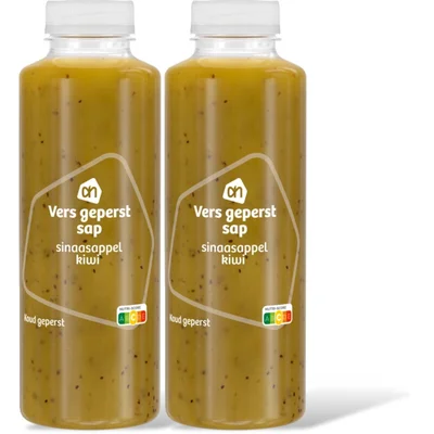 AH Vers geperst sap sinaasappel kiwi 2-pack