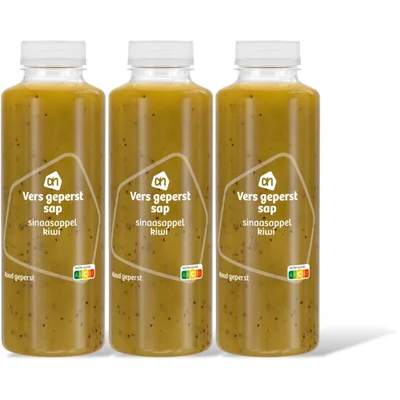 AH Vers geperst sap sinaasappel kiwi 3-pack