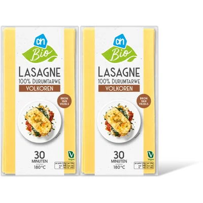AH Biologisch Lasagne volkoren 2-pack