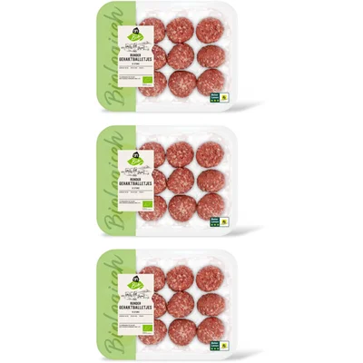 AH Biologisch Rundergehakt balletjes 3-pack