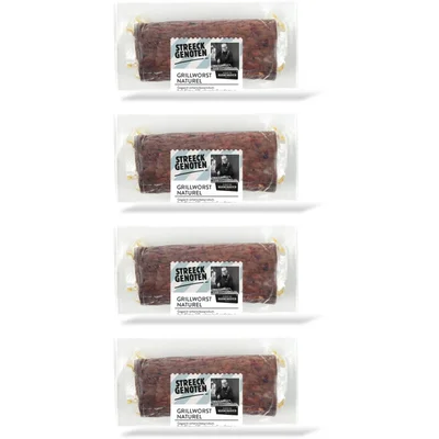 Streeckgenoten Grillworst naturel stukje 4-pack