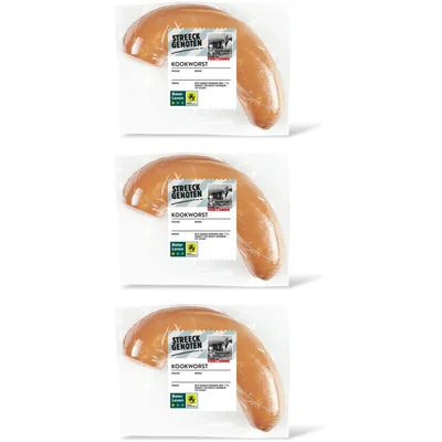 Streeckgenoten Kookworst stukje 3-pack