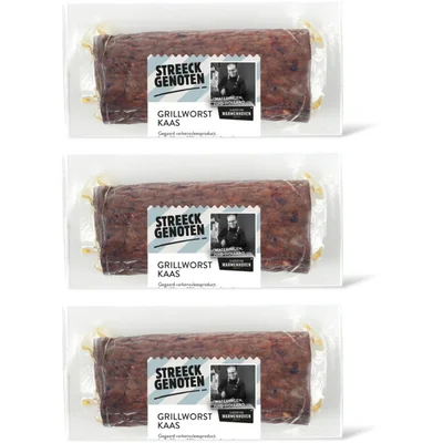 Streeckgenoten Grillworst kaas stukje 3-pack