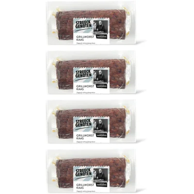 Streeckgenoten Grillworst kaas stukje 4-pack