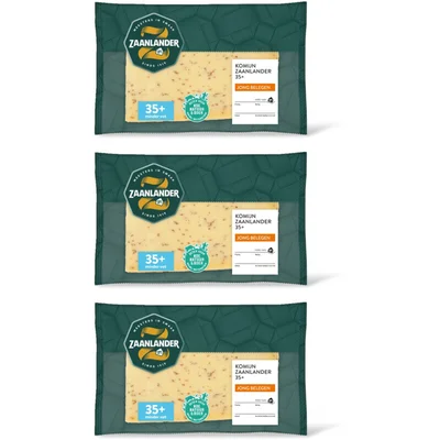 AH Zaanlander Jong belegen komijn 35+ plakken 3-pack