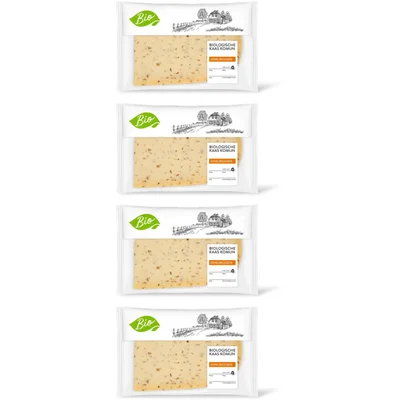 AH Biologisch Jong belegen komijn 50+ plakken 4-pack