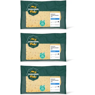 AH Zaanlander Belegen komijn 48+ plakken 3-pack