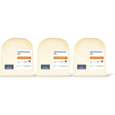 AH Geitenkaas jong belegen 50+ stuk 3-pack