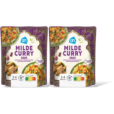 AH Milde curry saus 2-pack