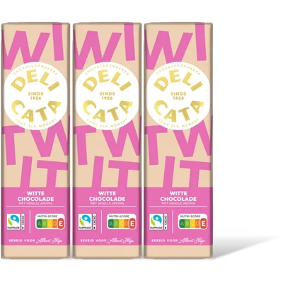 Delicata Reep witte chocolade vanille aroma 3pack